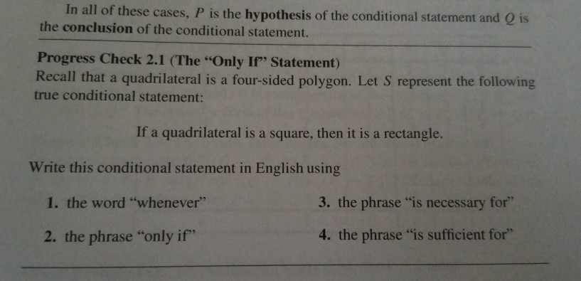 if p is the hypothesis of a conditional statement