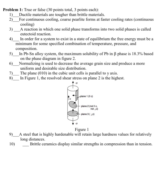 Solved True or false Ductile materials are tougher than