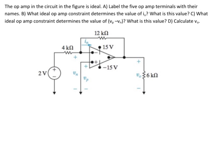 Solved The op amp in the circuit in the figure is ideal. A) | Chegg.com