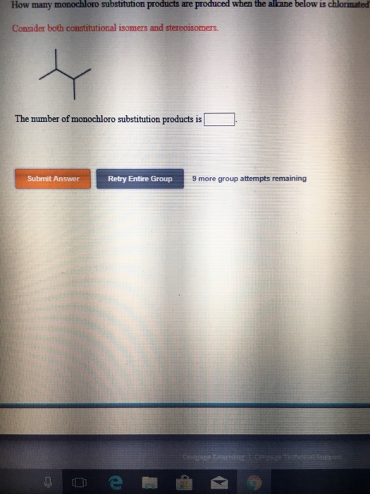 Solved How many monochloro substitution products are