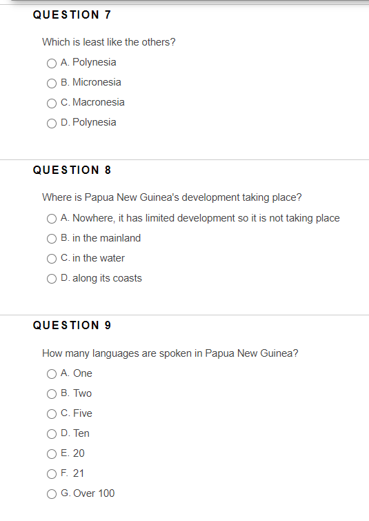 Solved QUESTION 7 Which is least like the others? A.