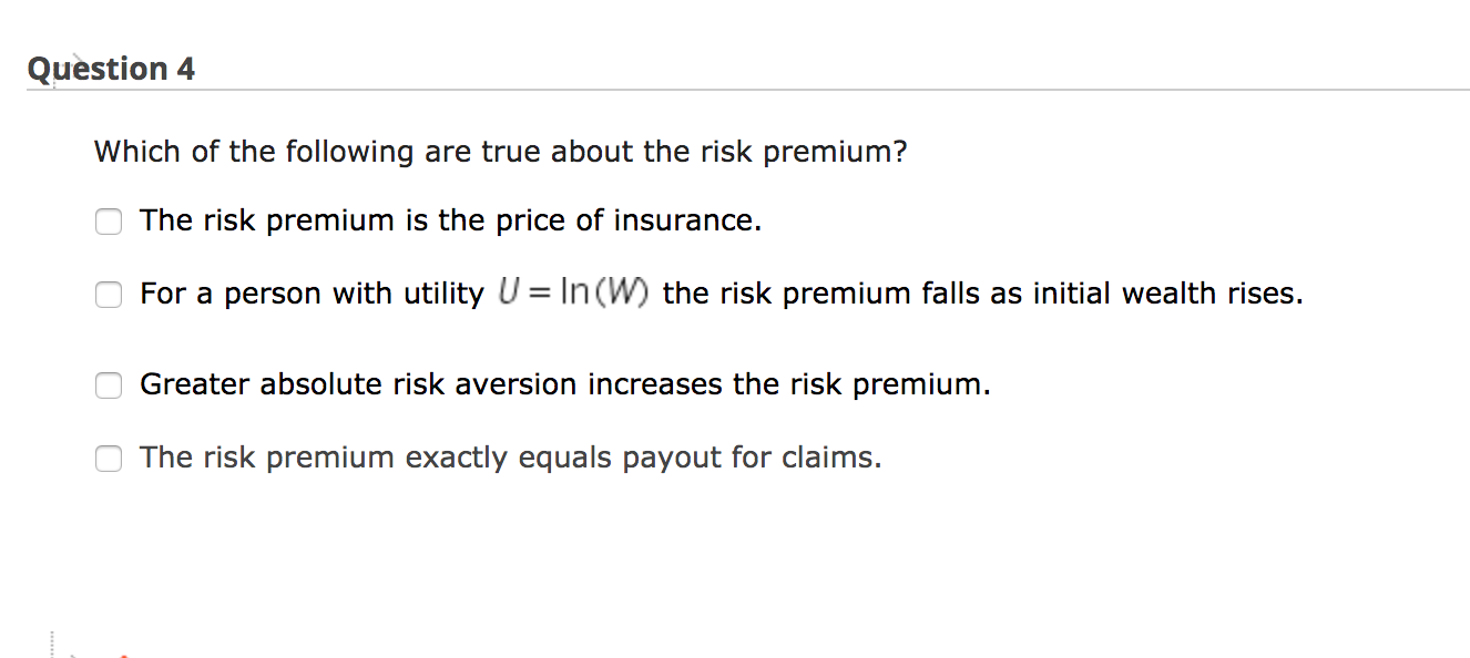 Solved Question 1 A risk averse person is: an individual | Chegg.com