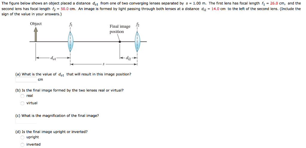 Solved The figure below shows an object placed a distance | Chegg.com