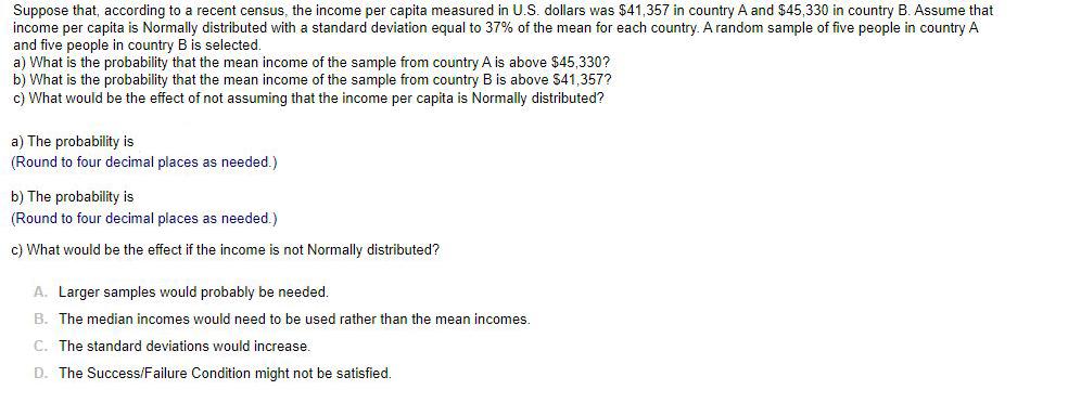 Solved Suppose That, According To A Recent Census, The | Chegg.com