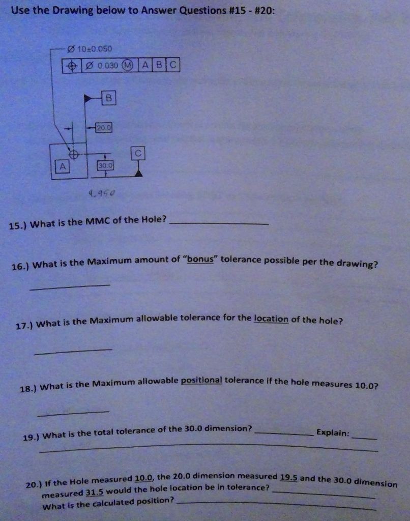 Use the Drawing below to Answer Questions #15 - #20: | Chegg.com
