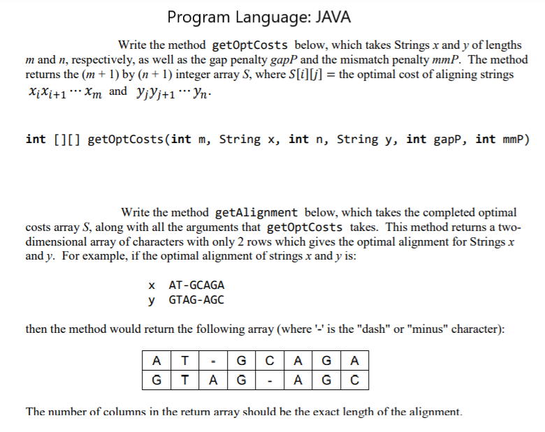 PROGRAM LANGUAGE IS JAVA public static | Chegg.com