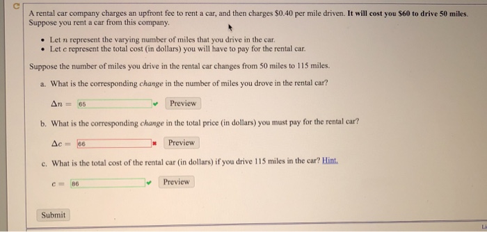 solved-a-rental-car-company-charges-an-upfront-fee-to-rent-a-chegg