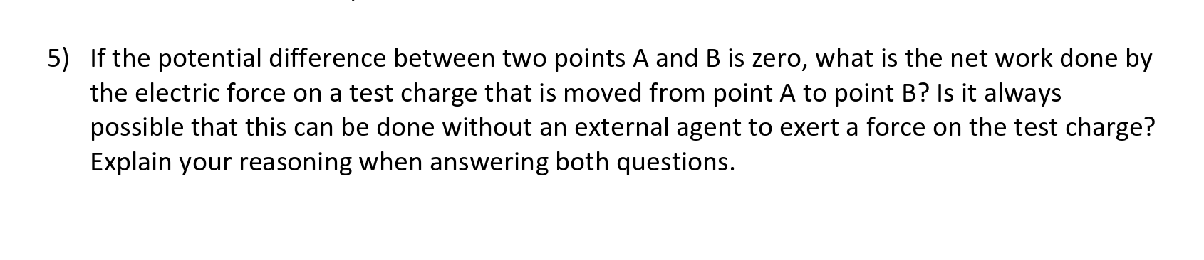 Solved If the potential difference between two points A and | Chegg.com