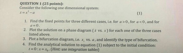 Solved QUESTION 1 (25 points): Consider the following one | Chegg.com