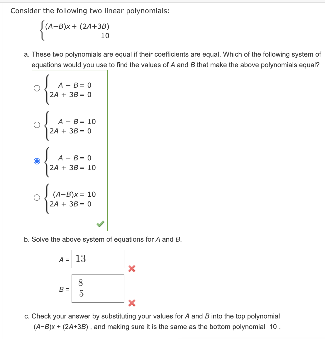 Solved Consider the following two linear | Chegg.com