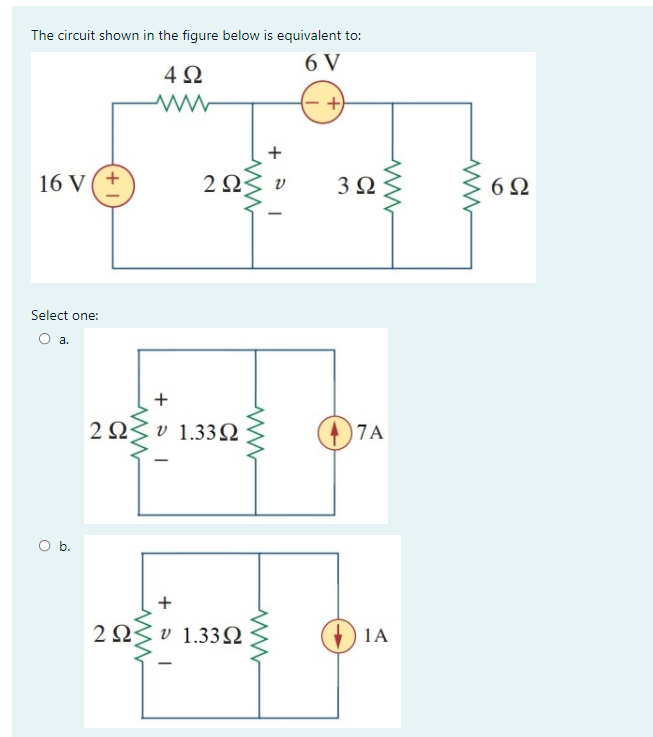 Solved The Circuit Shown In The Figure Below Is Equivalent | Chegg.com