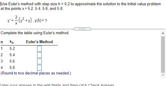 Solved Use Euler's method with step size h = 0.2 to | Chegg.com