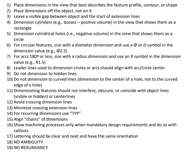 Solved Dimensioning Add dimensions and center lines to the | Chegg.com