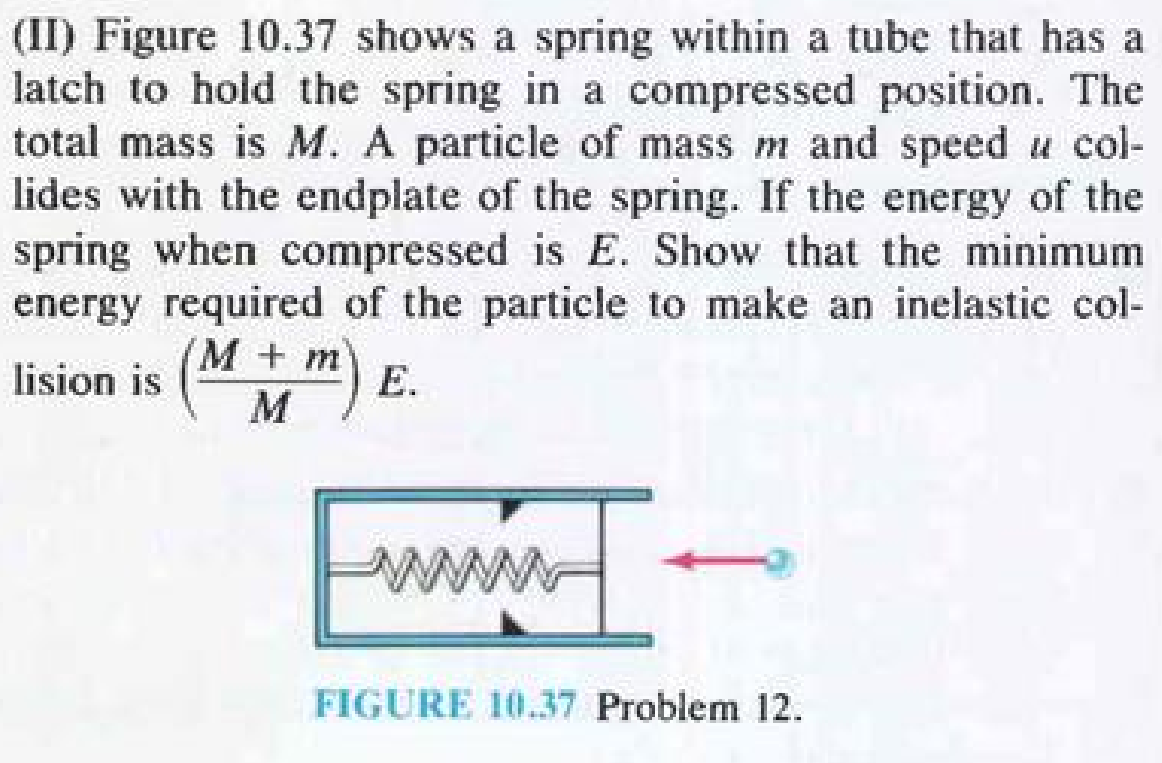 Solved (II) Figure 10.37 shows a spring within a tube that | Chegg.com