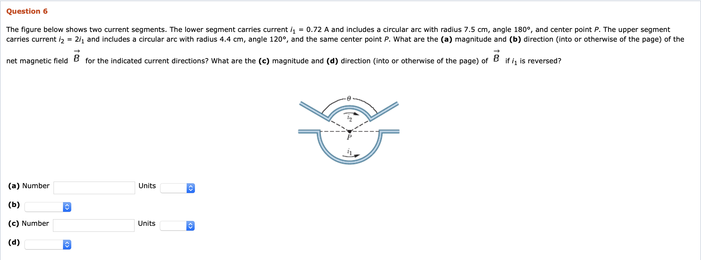 Solved Question 6 The Figure Below Shows Two Current | Chegg.com