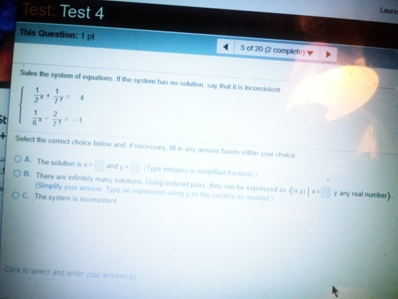 Solved Laure Test 4 es This Question: 1 pl 5 of 20 (2 | Chegg.com