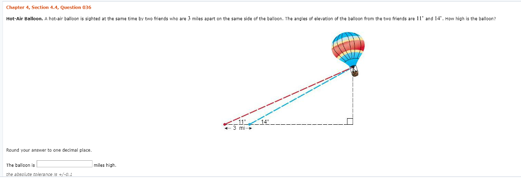 Solved Chapter 4, Section 4.4, Question 036 Hot-Air Balloon. | Chegg.com