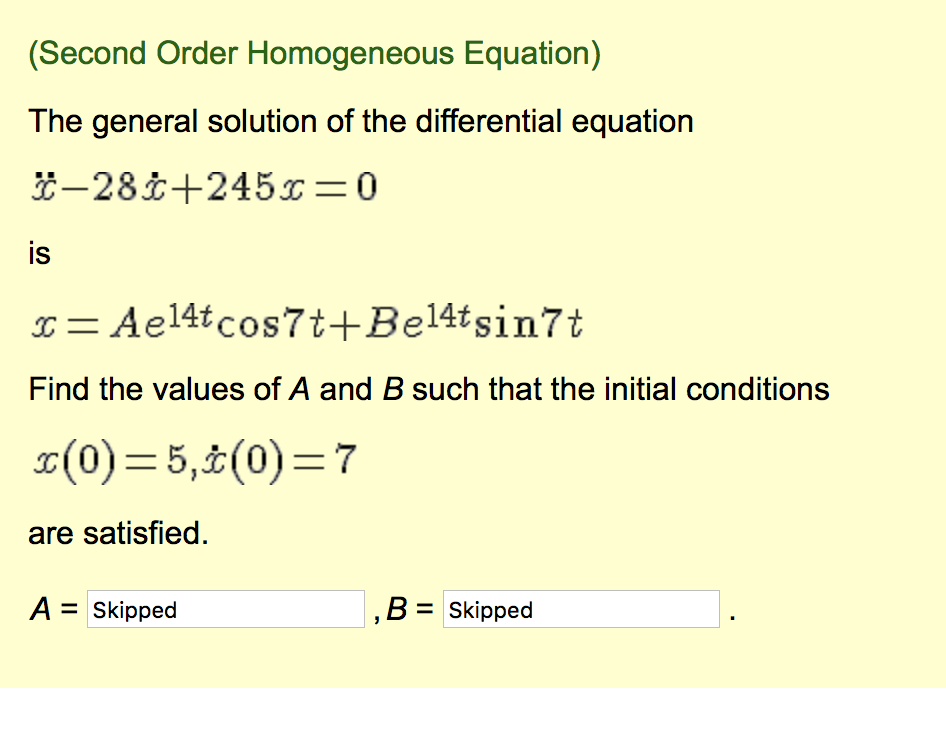 2 order. Homogeneous Differential equation. Second order Differential equation. Find General solution of the Differential equation. The General solution of the homogeneous equation.