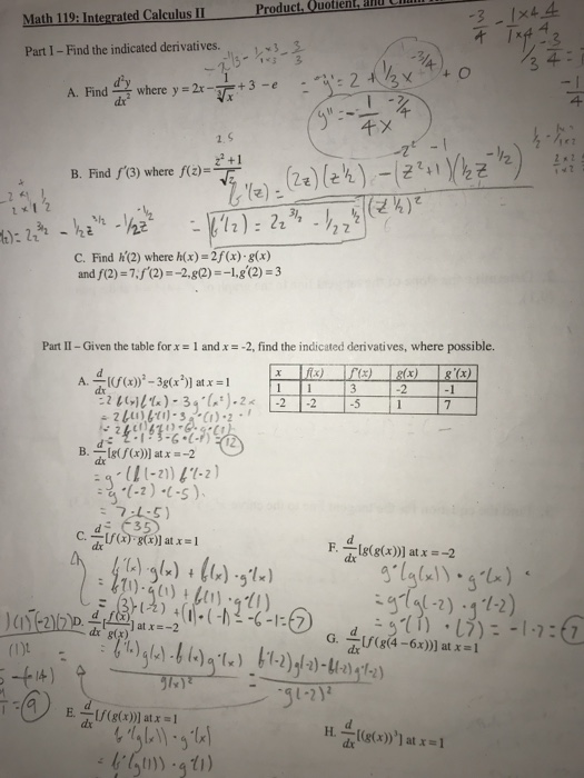 Solved Can you help me with Part I (C) and Part II (G and | Chegg.com