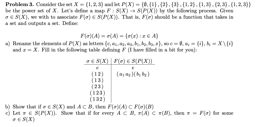 Solved Problem 3 Consider The Set X 1 2 3 And Let P Chegg Com