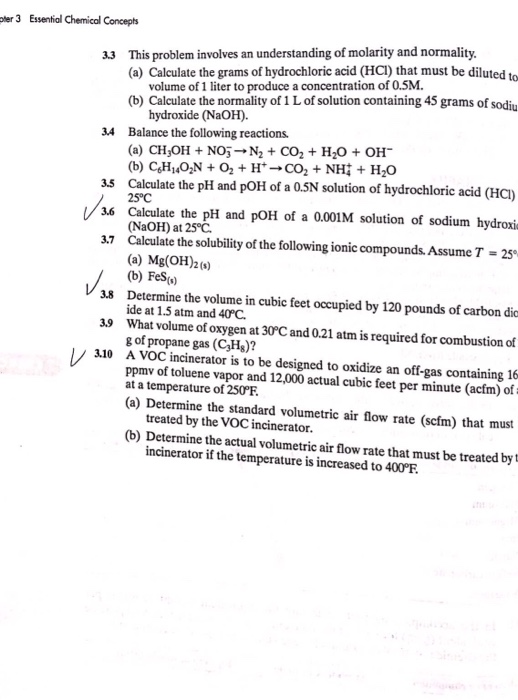 Solved This problem involves an understanding of molarity | Chegg.com