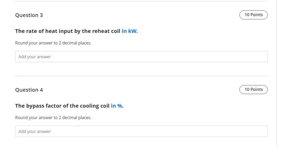 Solved For Questions 1 to 4 A summer air conditioning | Chegg.com