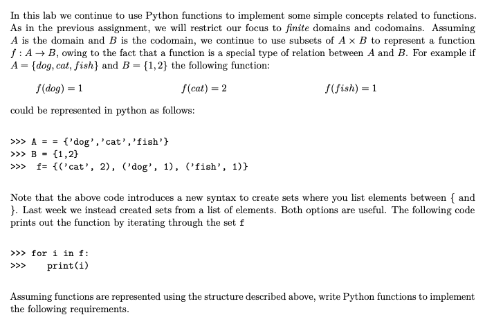In this lab we continue to use Python functions to | Chegg.com