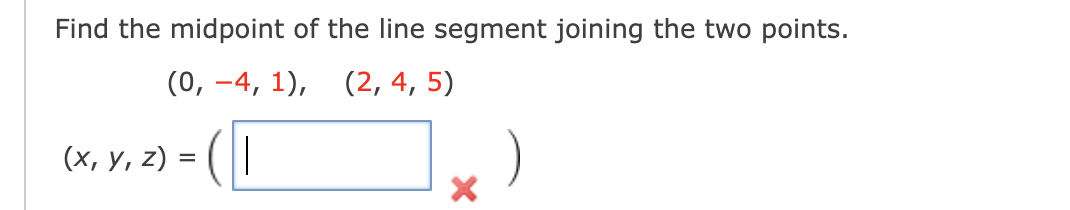 how to find the midpoint of a line segment with two points