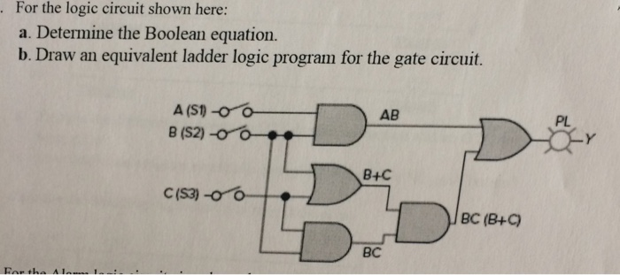 Solved For the logic circuit shown here: Determine the | Chegg.com