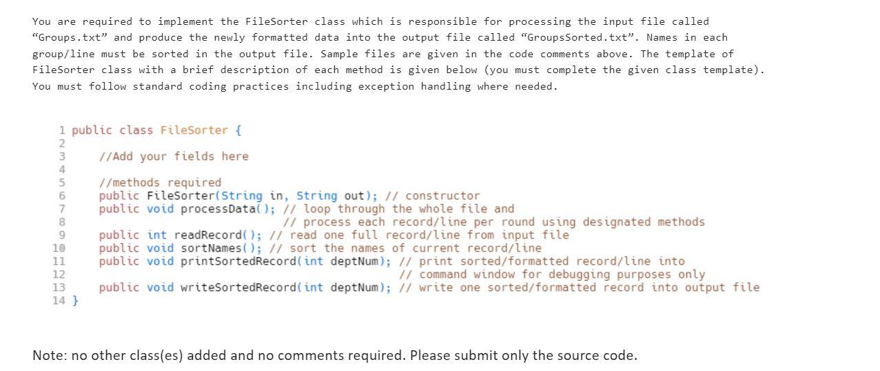 Solved Write a full java program that consists of two | Chegg.com
