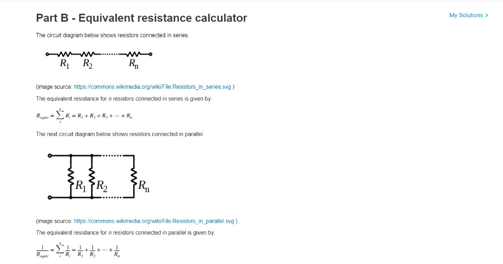 Parallel Circuit Equivalent Resistance Calculator Circuit Diagram
