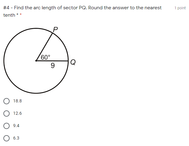 Solved #3 - Find the arc length of sector AB in terms of pi* | Chegg.com