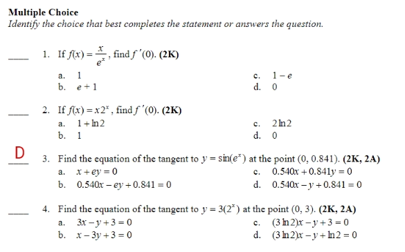 Solved Multiple Choice Identify the choice that best | Chegg.com