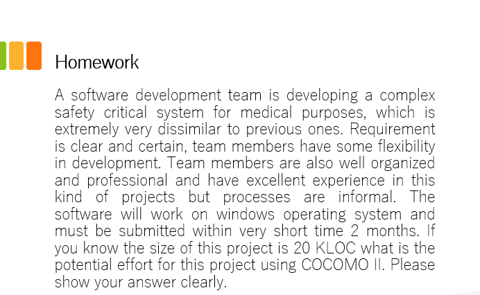 Solved Homework A Software Development Team Is Developing A | Chegg.com