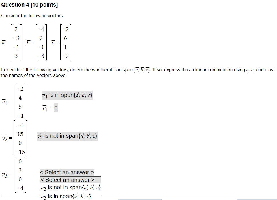 Solved Linear Algebra Having a lot of issues with this | Chegg.com