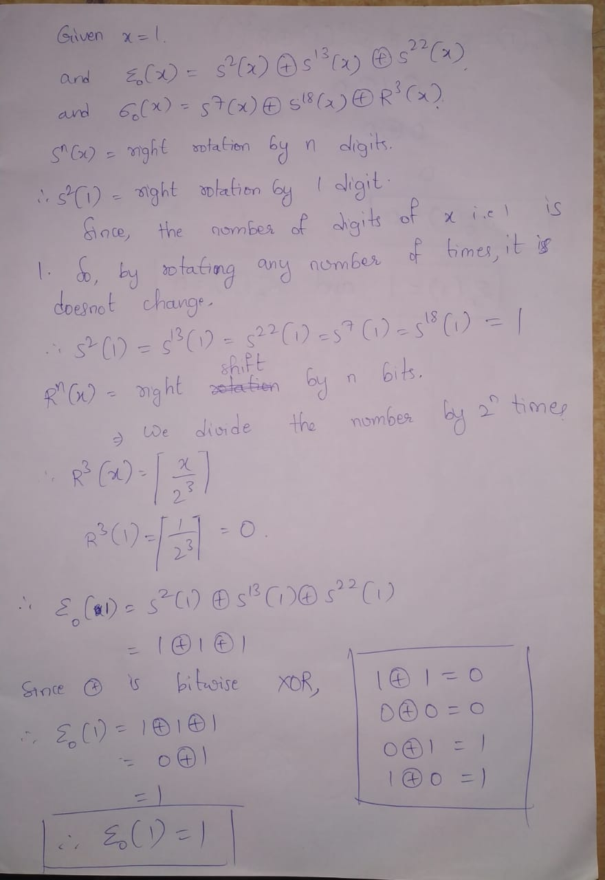 Solved Q1 Sha 256 Bitwise Xor Bitwise Bitwise Bitwise Complement Mod 232 Addition Right Shift N B Q40045878