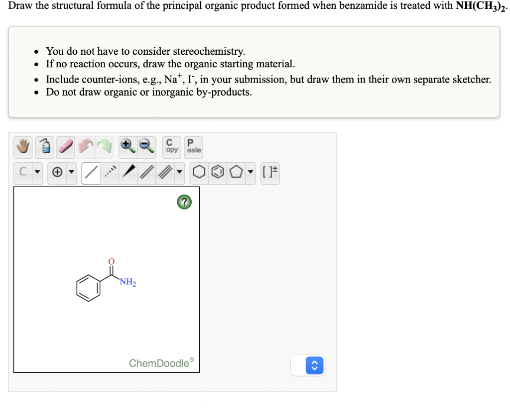 Draw The Structural Formula For The Principal Organic Product Formed In