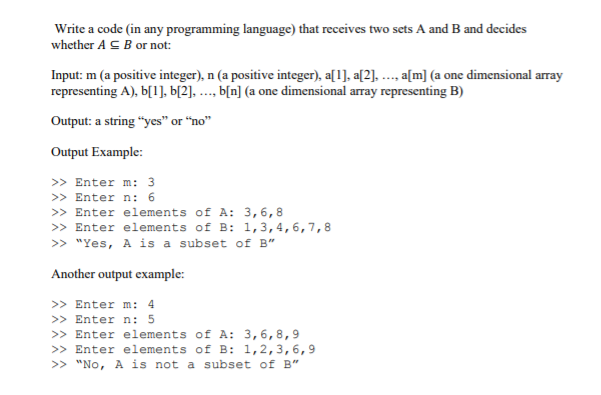 Solved Write A Code (in Any Programming Language) That | Chegg.com