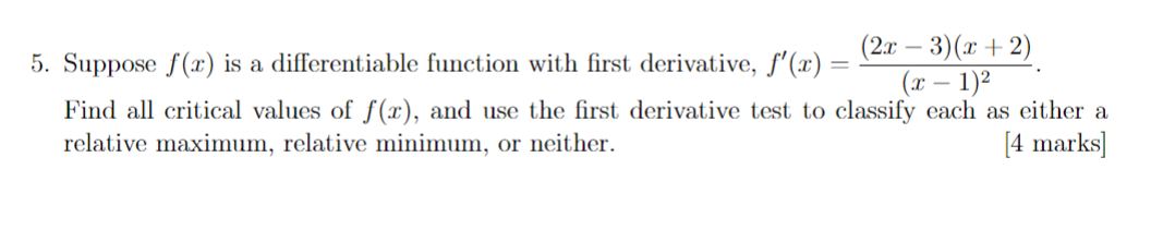 Solved 5. Suppose f(x) is a differentiable function with | Chegg.com