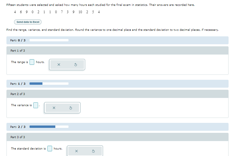 Solved The standard deviation is hours. | Chegg.com