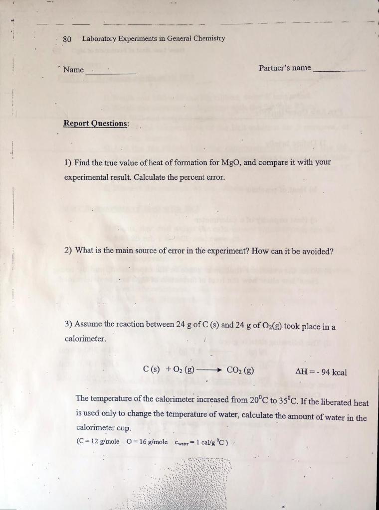 laboratory experiments for general organic and biological chemistry answers