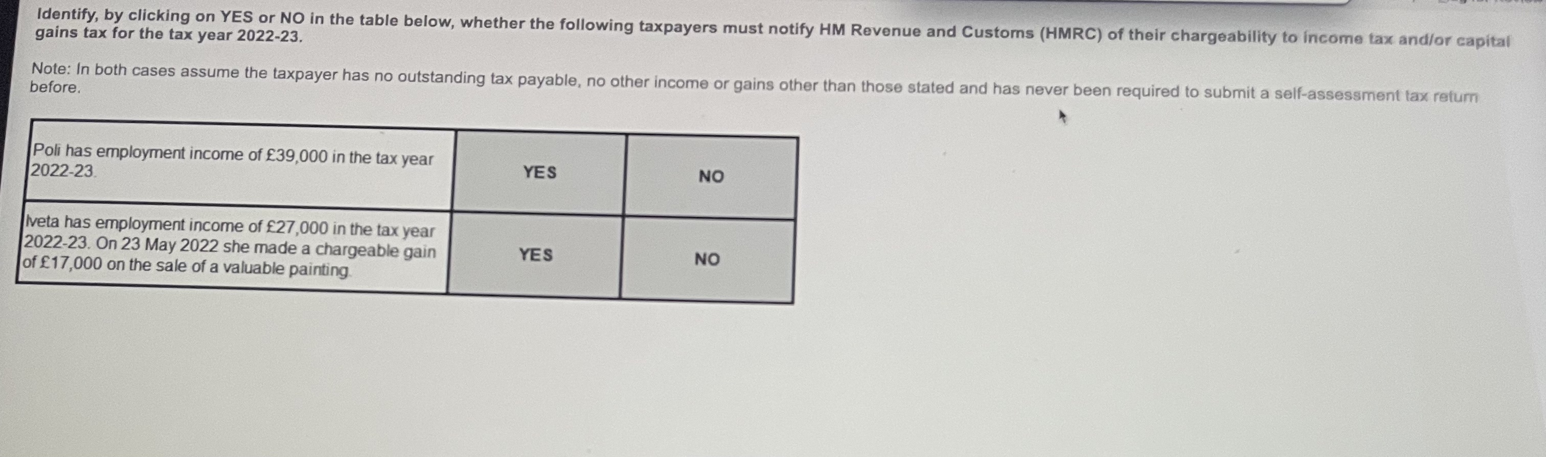 Solved Gains Tax For The Tax Year 2022 23 Before Chegg