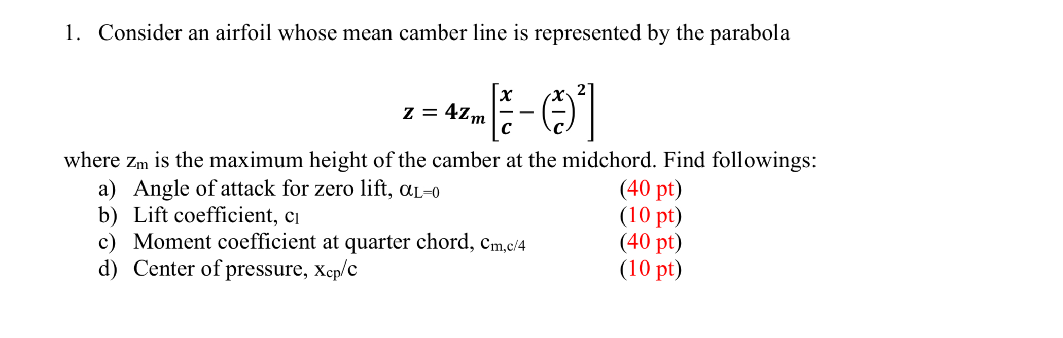 Solved Consider an airfoil whose mean camber line is | Chegg.com