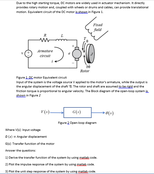 Solved Due to the high starting torque, DC motors are widely | Chegg.com