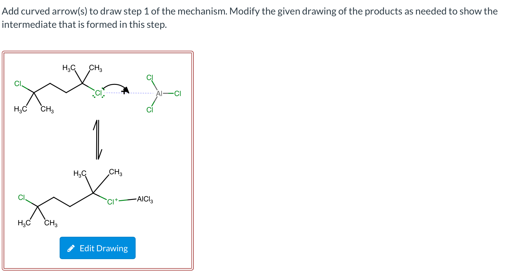 Solved Add curved arrow(s) to draw step 1 of the mechanism. | Chegg.com