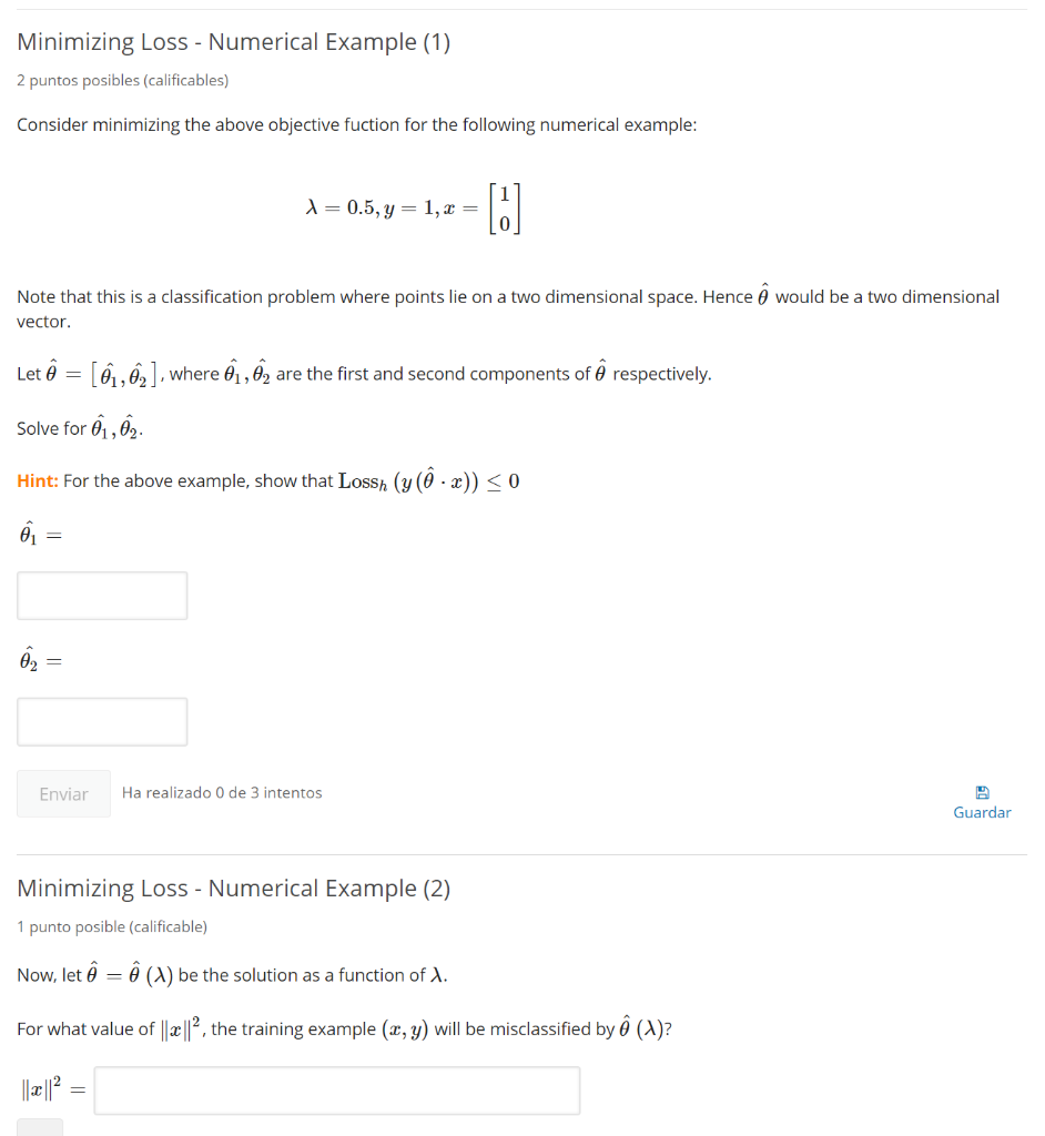 Solved In this problem, we will investigate minimizing the | Chegg.com