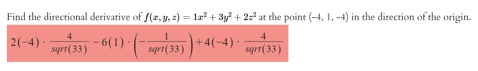 Solved Find The Directional Derivative Of