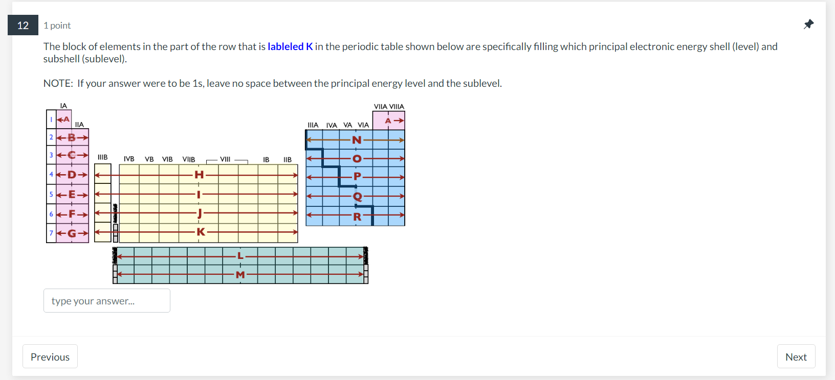 Solved The block of elements in the part of the row that is