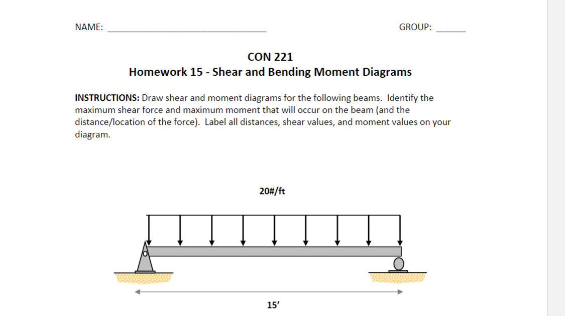 Solved INSTRUCTIONS: Draw shear and moment diagrams for the | Chegg.com