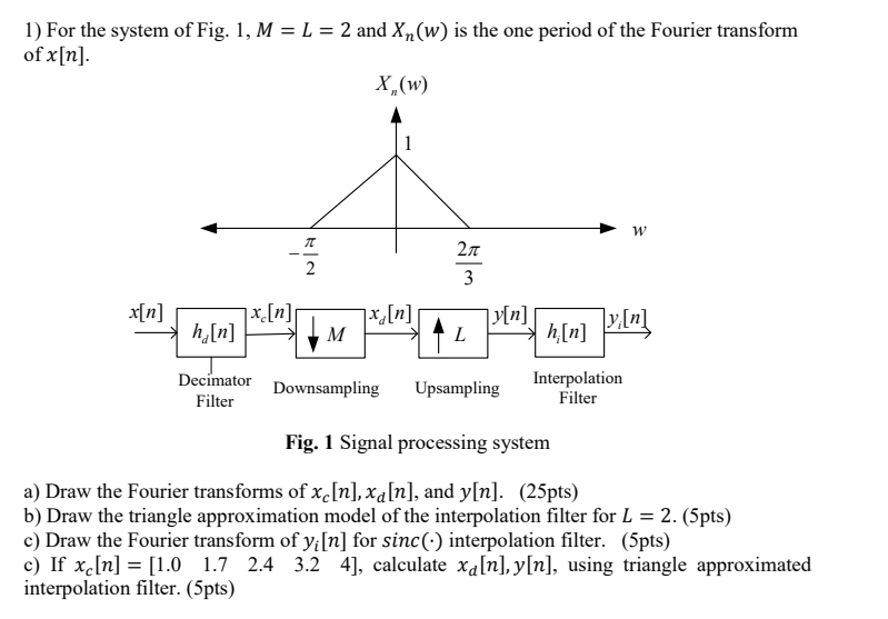 1 For The System Of Fig 1 M L 2 And W I Chegg Com